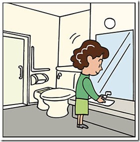 手洗いをする女性